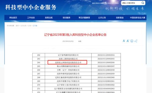 沈陽輕云網(wǎng)絡(luò)科技責(zé)任公司榮獲科技型中小企業(yè)稱號